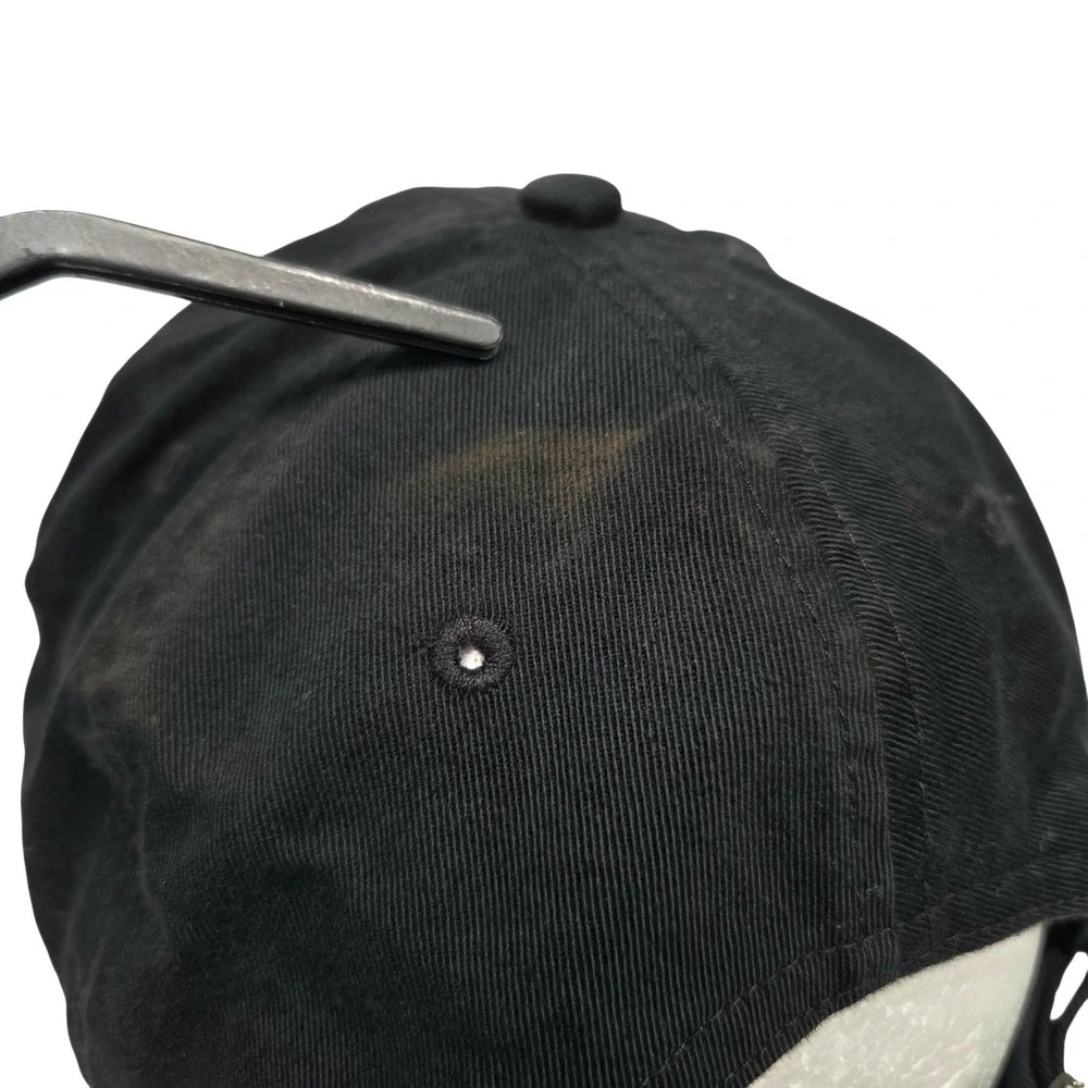 Vintage 90's Polo Sport Ralph Lauren Hat Mens Black Embroidered Flag Strapback